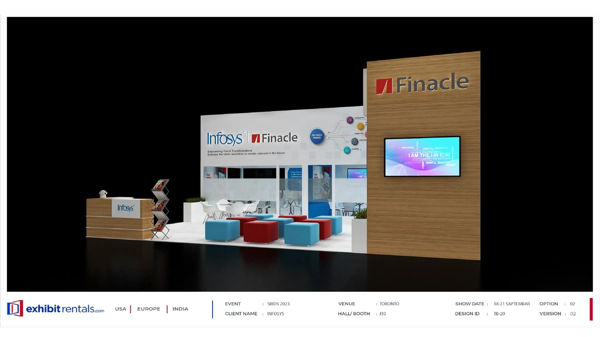 30x40 Peninsula booth design by Exhibit-Rentals